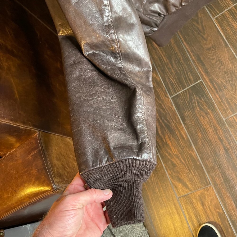 Schott NYC Bomber Flight Jacket (Brown) - Picture 7 of 11